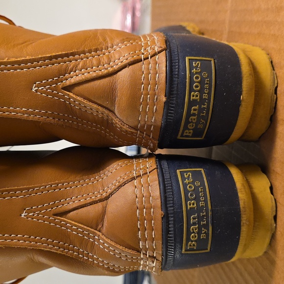 L.L. Bean Womens Brown and Navy Duck Boots - Picture 3 of 6